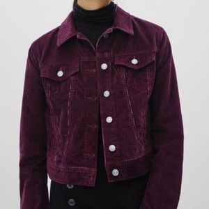 Talula by aritzia burgundy corduroy jacket size extra small